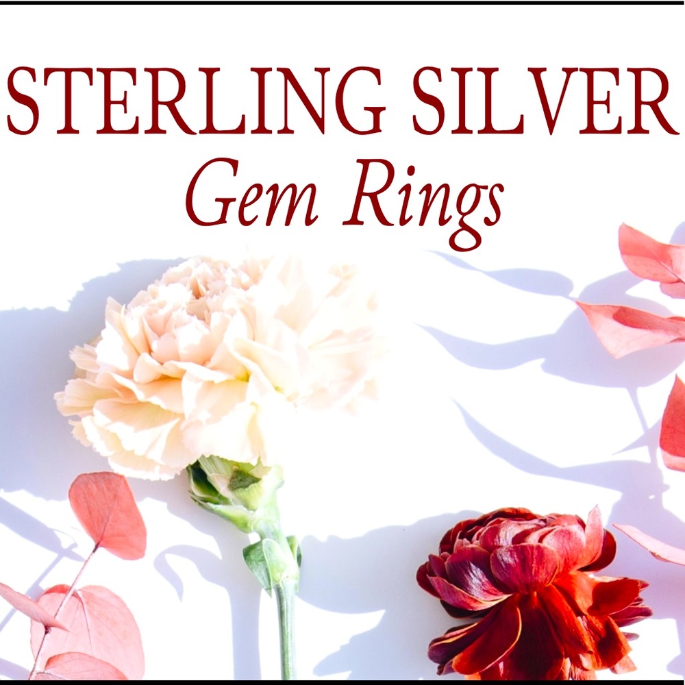 💍 All .925 Sterling Silver Gemstone Rings 💍